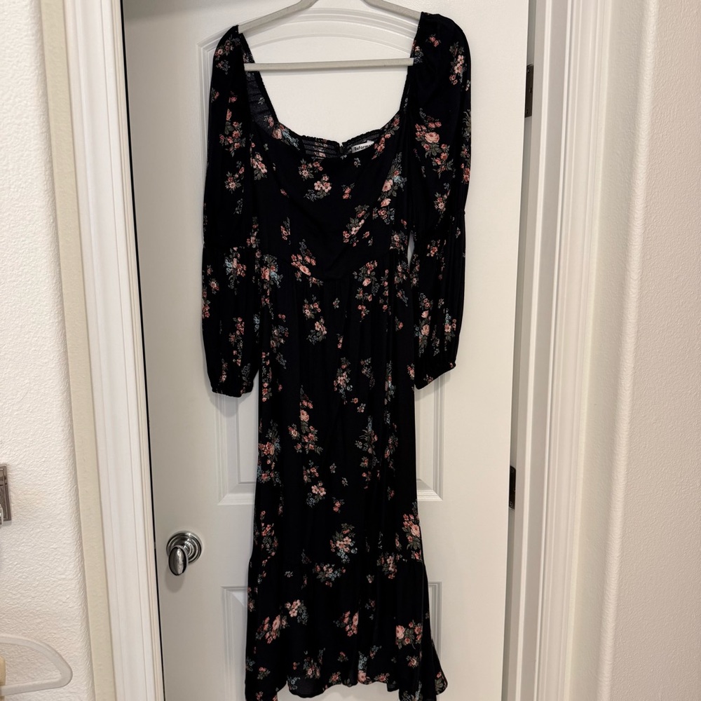 Reformation Mica Floral Square-Neck Midi Dress - Picture 8 of 9